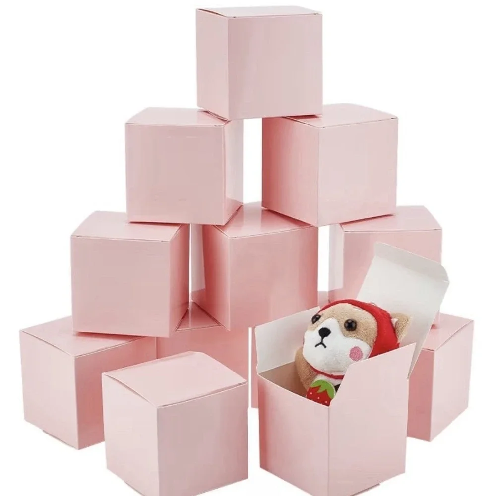 Small Gift Boxes 50 Pack 3.5x3.5x2.7inches Pink Gift‎ Boxes with Lids for Gifts